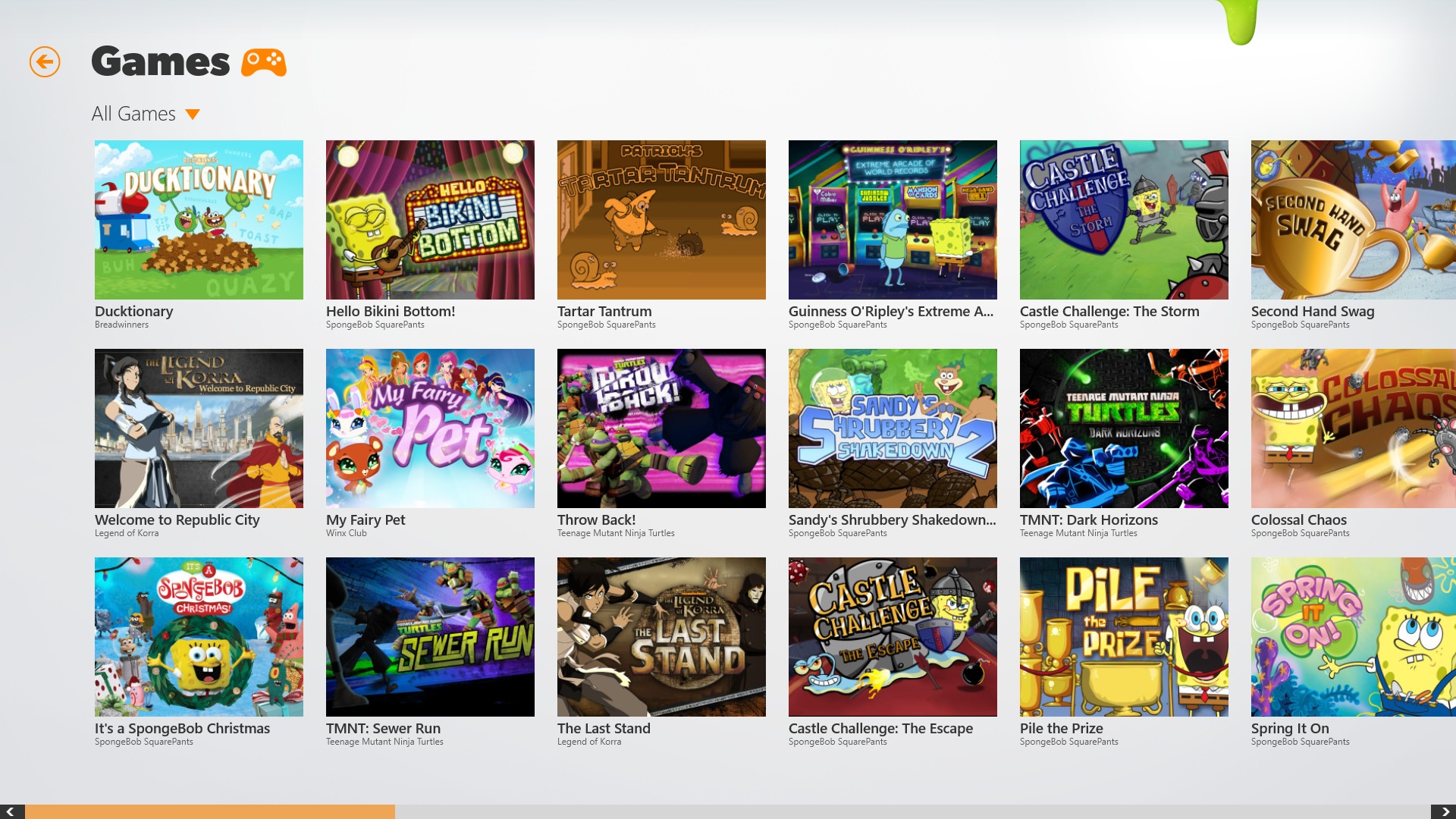Nickelodeon Games Windows 8